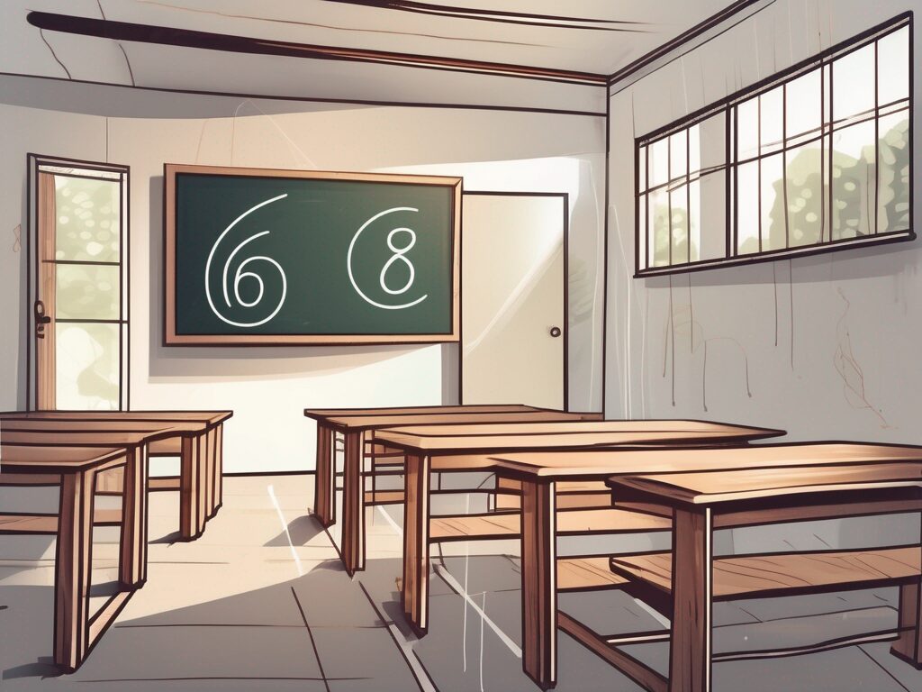 A classroom setting with thai cultural elements