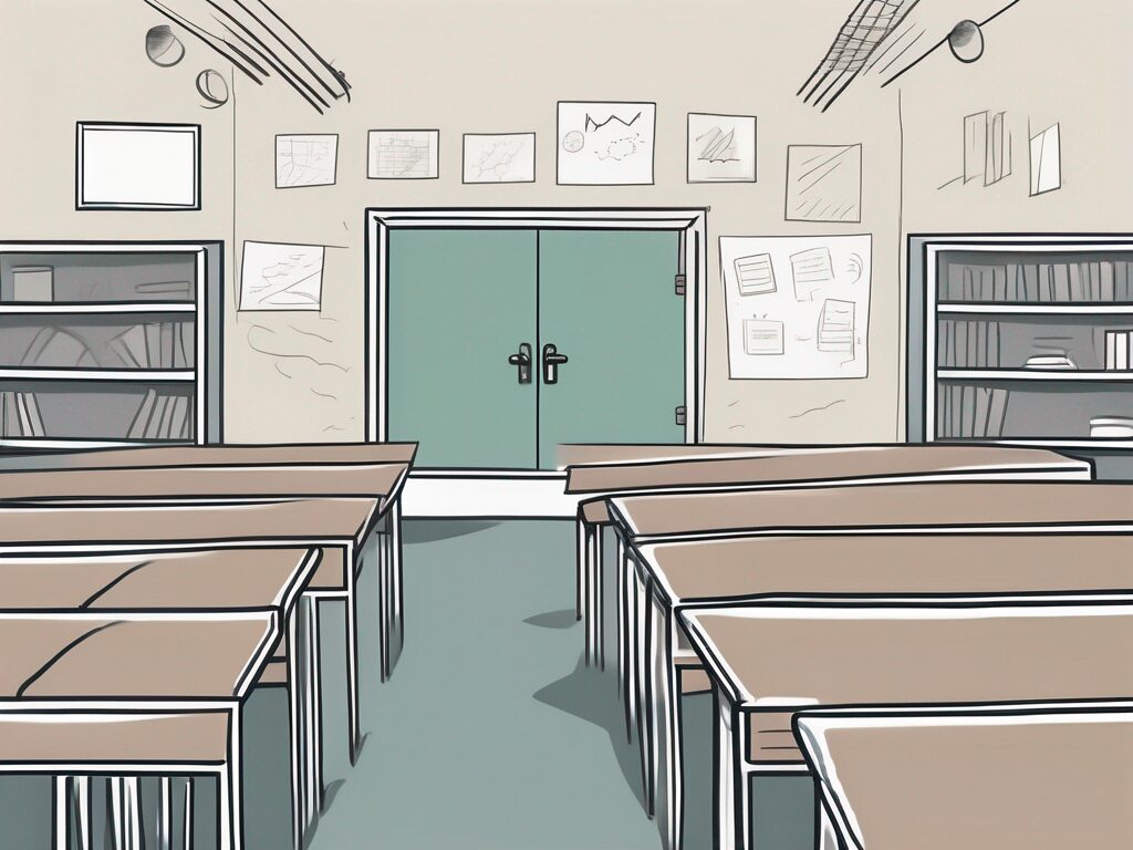 A classroom setting in singapore with visible hurdles like a high wall