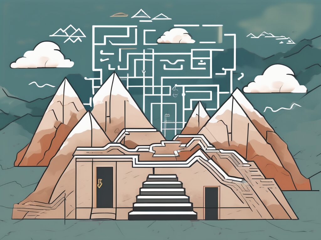 A classroom setting in china with various symbols representing challenges such as a broken chalk