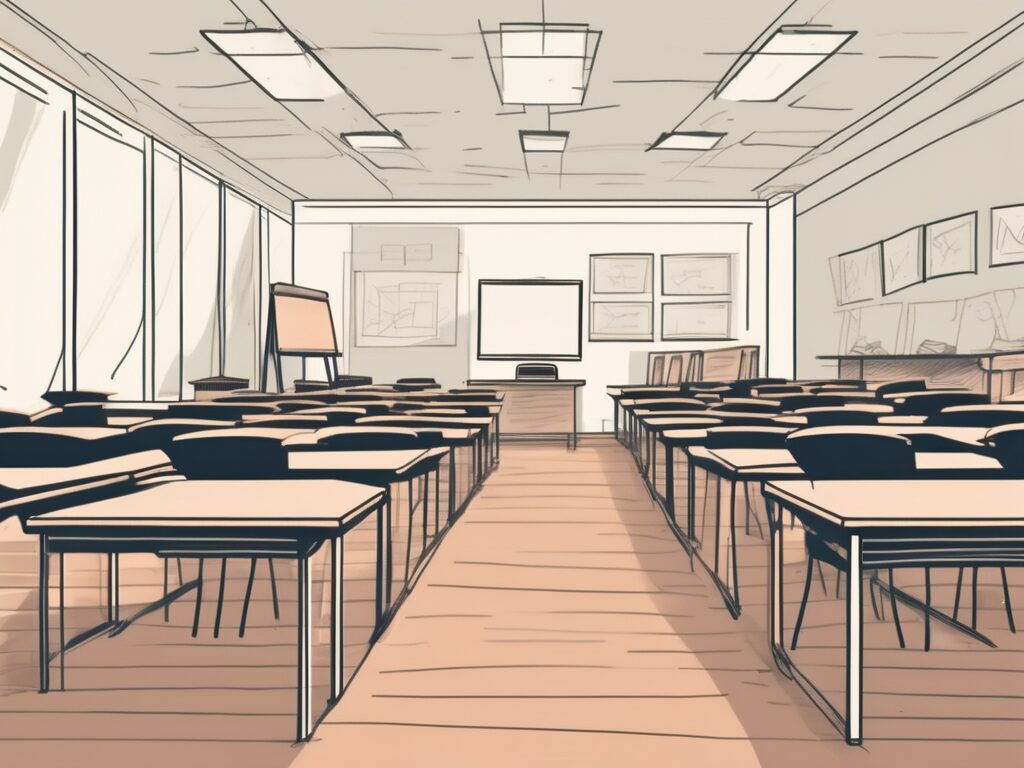A classroom setting with a noticeable imbalance