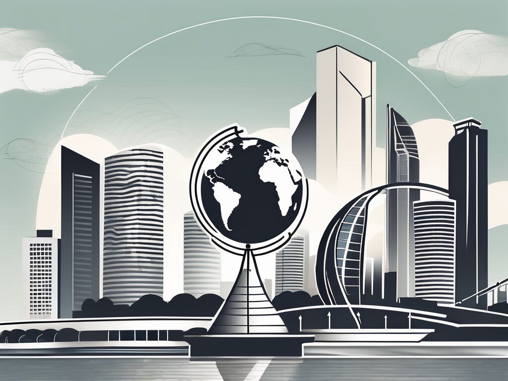A skyline of singapore